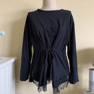 ZARA tie front top